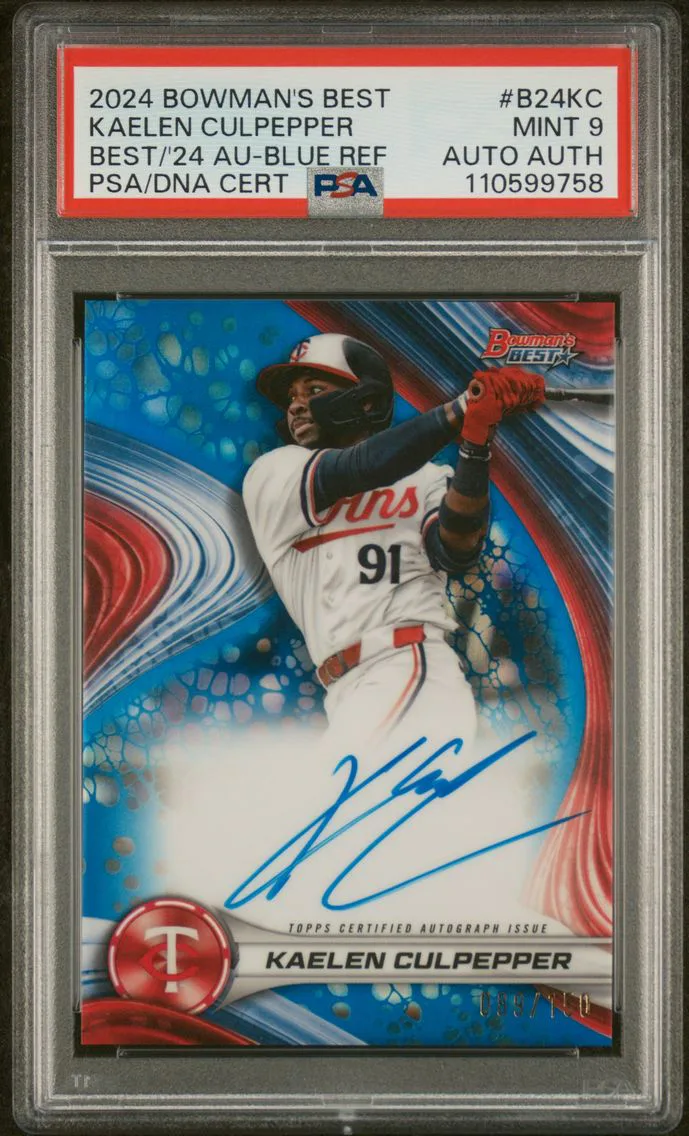 2024 #B24KC Kaelen Culpepper PSA 9 Bowman's Best Best of 2024 Autographs