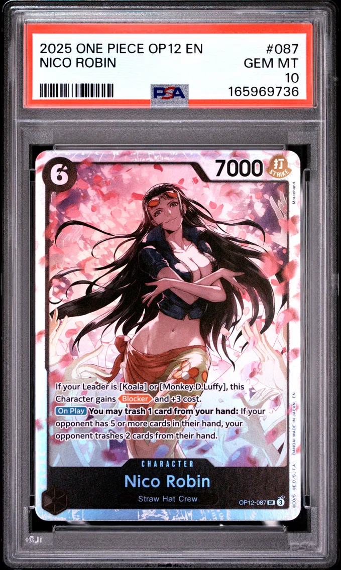 2025 #087 Nico Robin PSA 10 One Piece OP12-Legacy of the Master