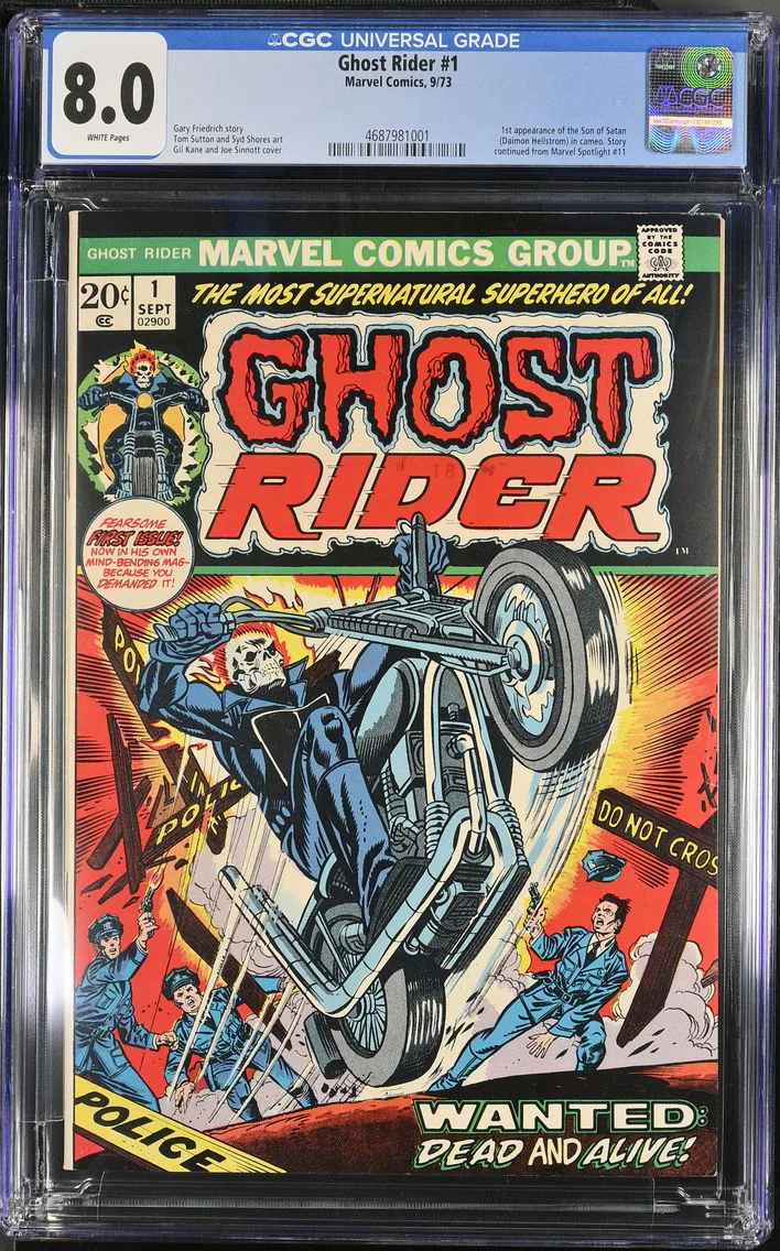 1973 #NA 1973 Ghost Rider #1 CGC 8 Marvel Comics CGC 8