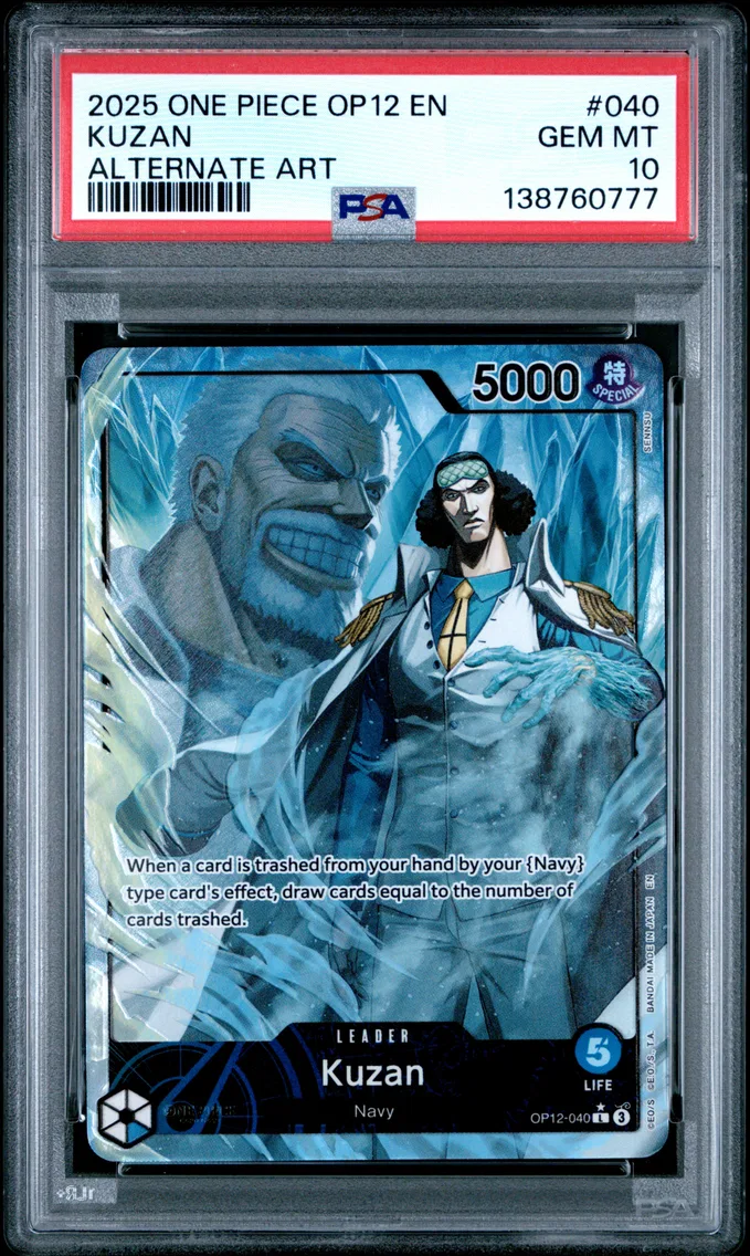 2025 #040 Kuzan PSA 10 One Piece OP12-Legacy of the Master