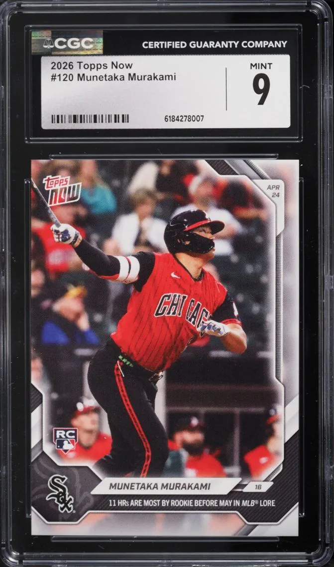 2026 #120 Munetaka Murakami CGC 9 Topps Now ROOKIE