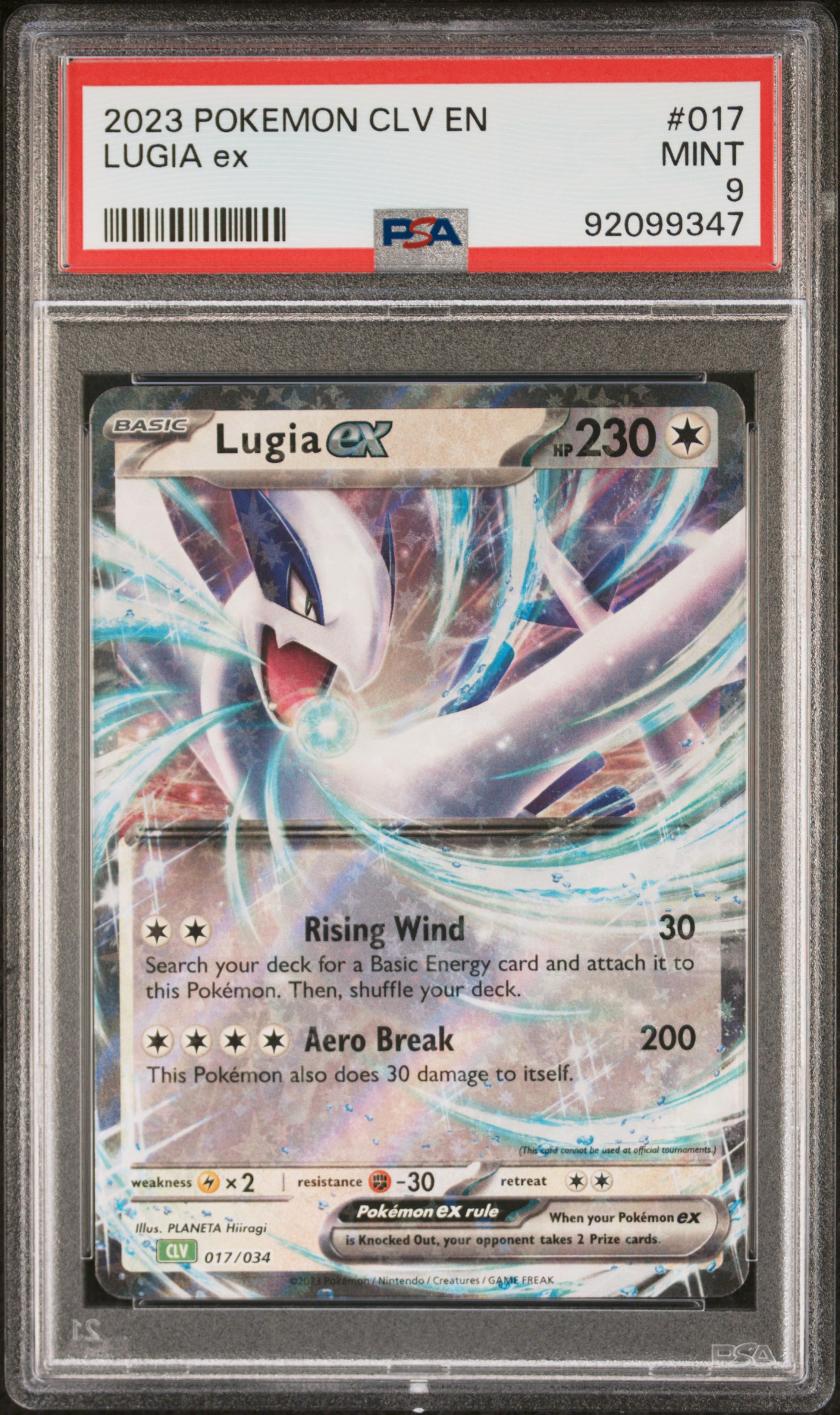 2023 #017 Lugia Ex PSA 9 Clv-Trading Card Game Classic Venusaur & Lugia Ex Deck