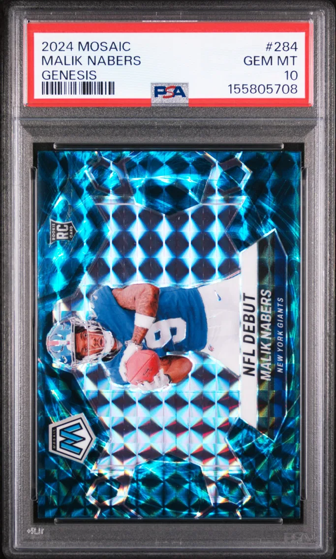 2024 #284 Malik Nabers PSA 10 Panini Mosaic