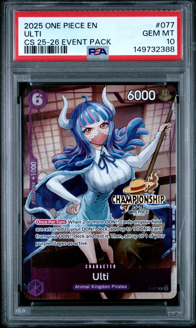 2025 #077 Ulti PSA 10 One Piece Championship 2025-26 Event Pack