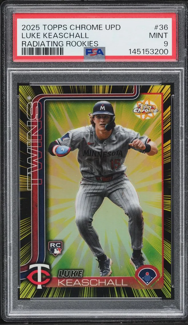 2025 Topps Chrome Update Radiating Luke Keaschall ROOKIE #RR-36 PSA 9 MINT