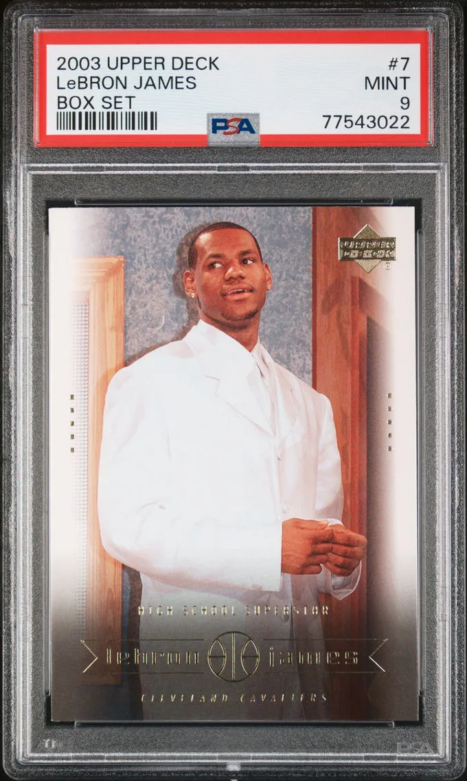 2003 #7 LeBron James PSA 9 Upper Deck Lebron James Box Set