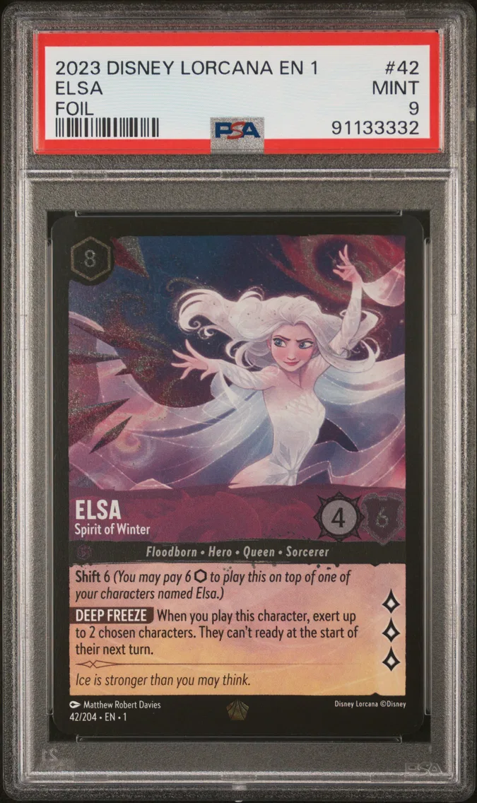 2023 #42 Elsa - Spirit of Winter PSA 9 Disney Lorcana EN 1-the First Chapter