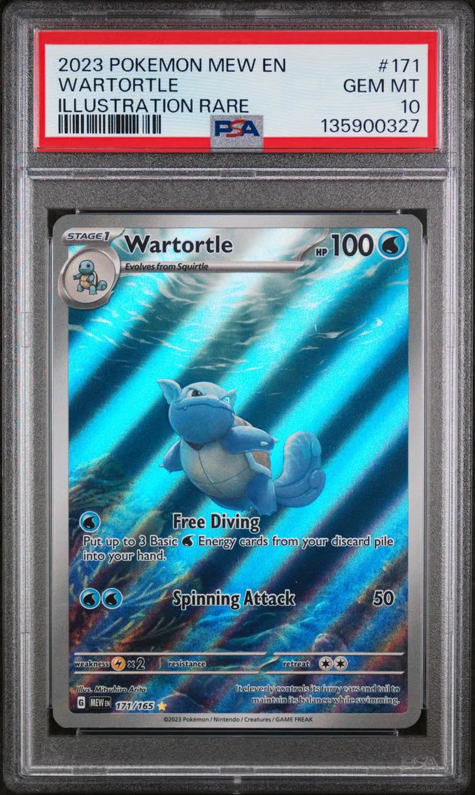 2023 #171 Wartortle PSA 10 Mew EN-151