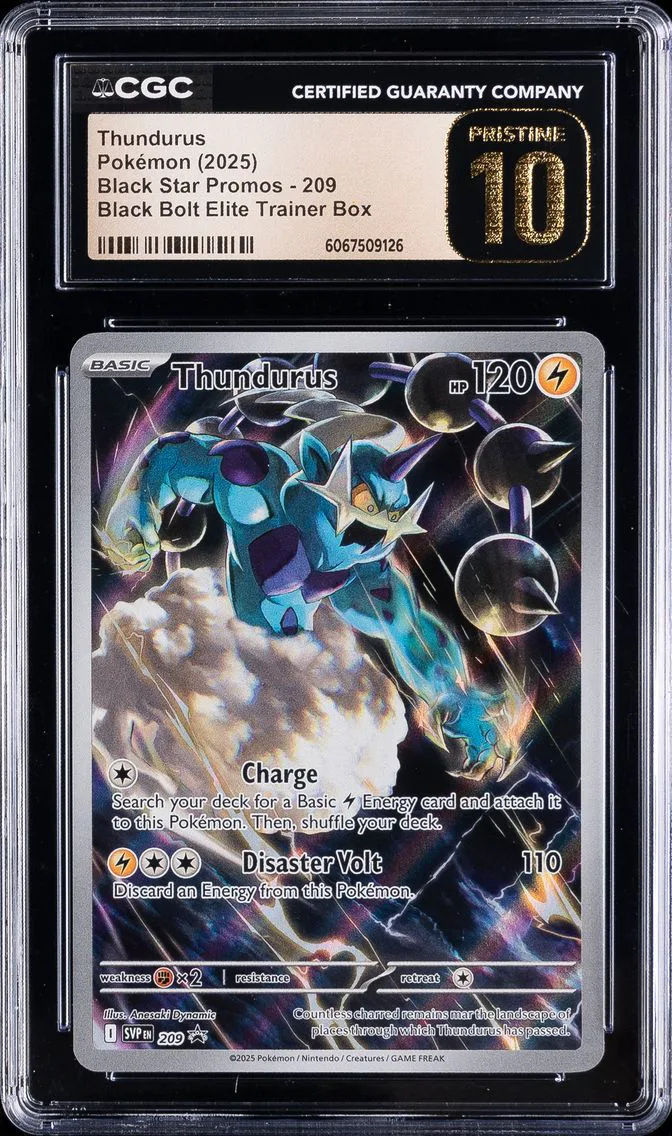 2023 #209 Thundurus CGC 10 Pristine Black Star Promos - Scarlet & Violet SVP EN - English Pokemon