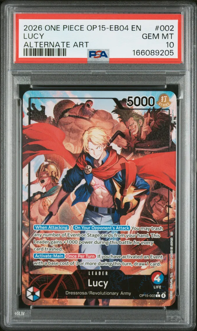 2026 #002 Lucy PSA 10 One Piece OP15-EB04-Adventure on Kami's Island