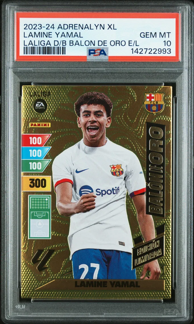 2023 #NA Lamine Yamal PSA 10 Panini Adrenalyn XL Laliga Dream Box Balon de Oro Edicion Limitada
