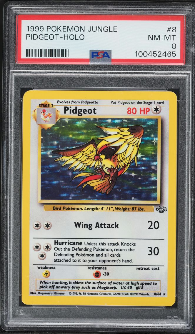 1999 #8 Pidgeot-Holo PSA 8 Jungle Pokemon