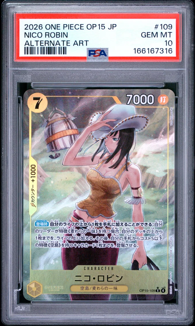 2026 #109 Nico Robin PSA 10 One Piece Japanese OP15-Adventure on Kami's Island