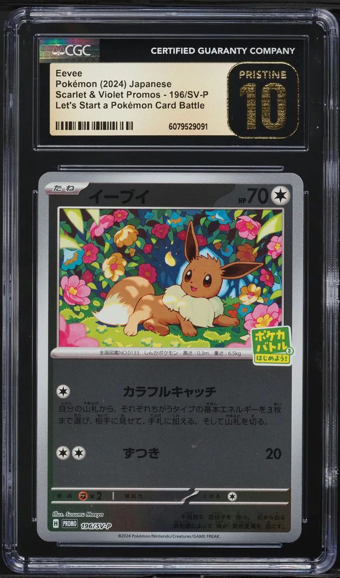 2024 #196 Eevee CGC 10 Pristine Japanese SV-P Promo Pokemon