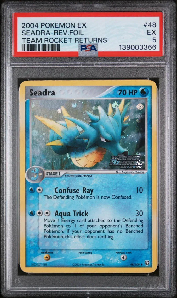 2004 #48 SEADRA-REV.FOIL PSA 5 EX Team Rocket Returns