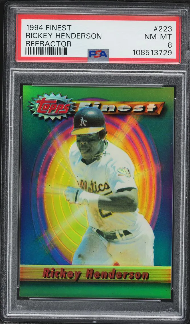 1994 #223 Rickey Henderson PSA 8 Finest Baseball