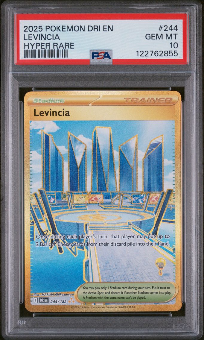 2025 #244 Levincia PSA 10 Dri EN-Destined Rivals Pokemon