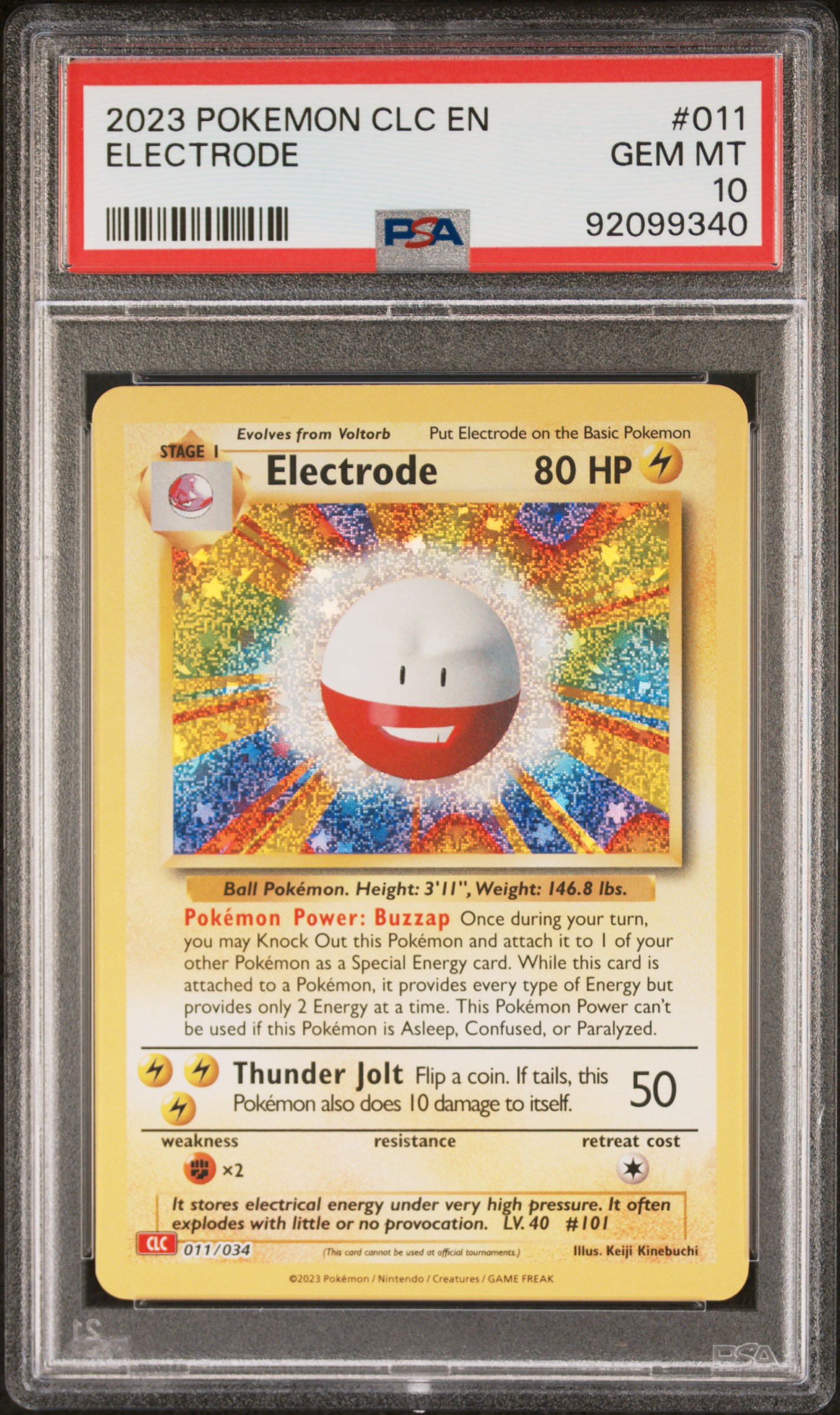 2023 #011 Electrode PSA 10 Clc-Trading Card Game Classic Charizard & Ho-Oh Ex Deck