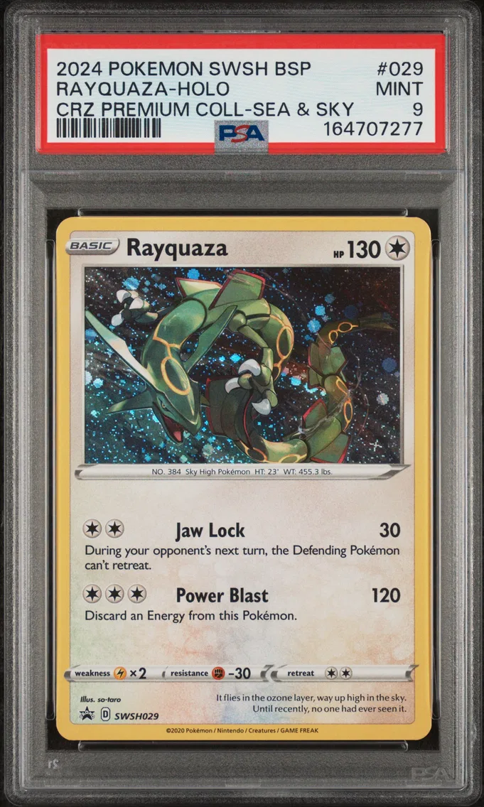 2024 #029 Rayquaza-Holo PSA 9 Swsh Black Star Promo