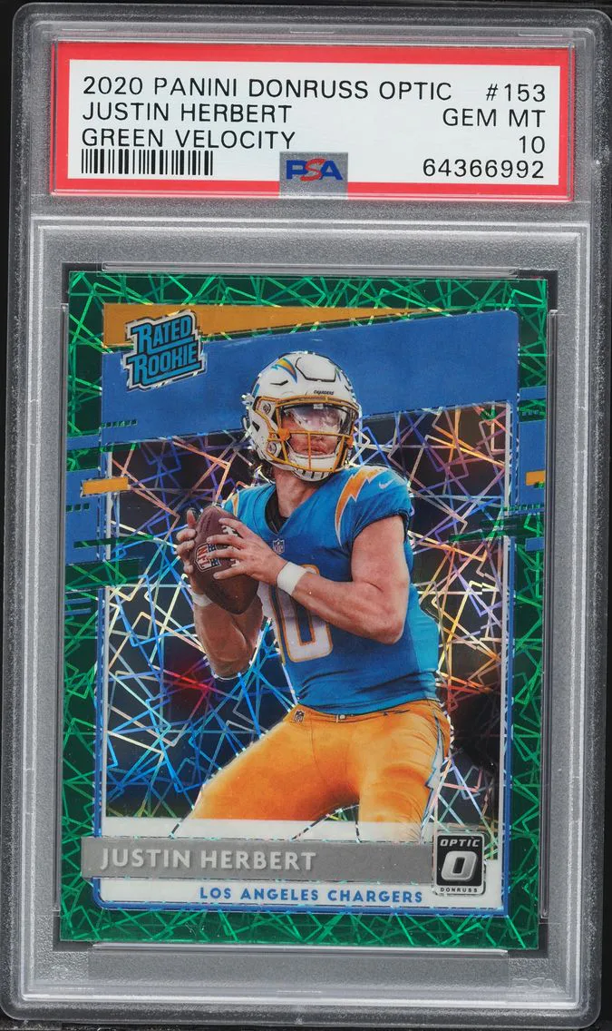 2020 #153 Justin Herbert PSA 10 Panini Donruss Optic Football
