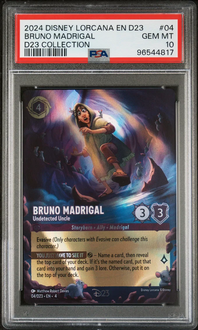2024 #04 Bruno Madrigal - Undetected Uncle PSA 10 Disney Lorcana EN D23-D23 Expo Promo