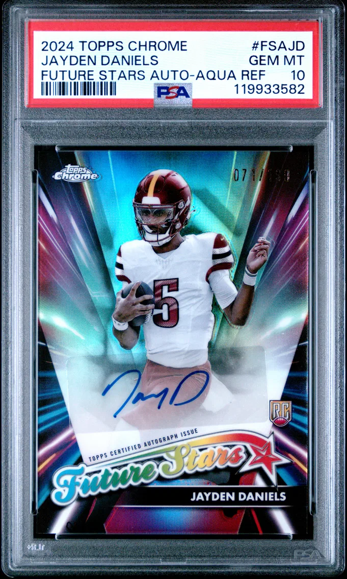 2024 #FSAJD Jayden Daniels PSA 10 Topps Chrome Future Stars Autographs