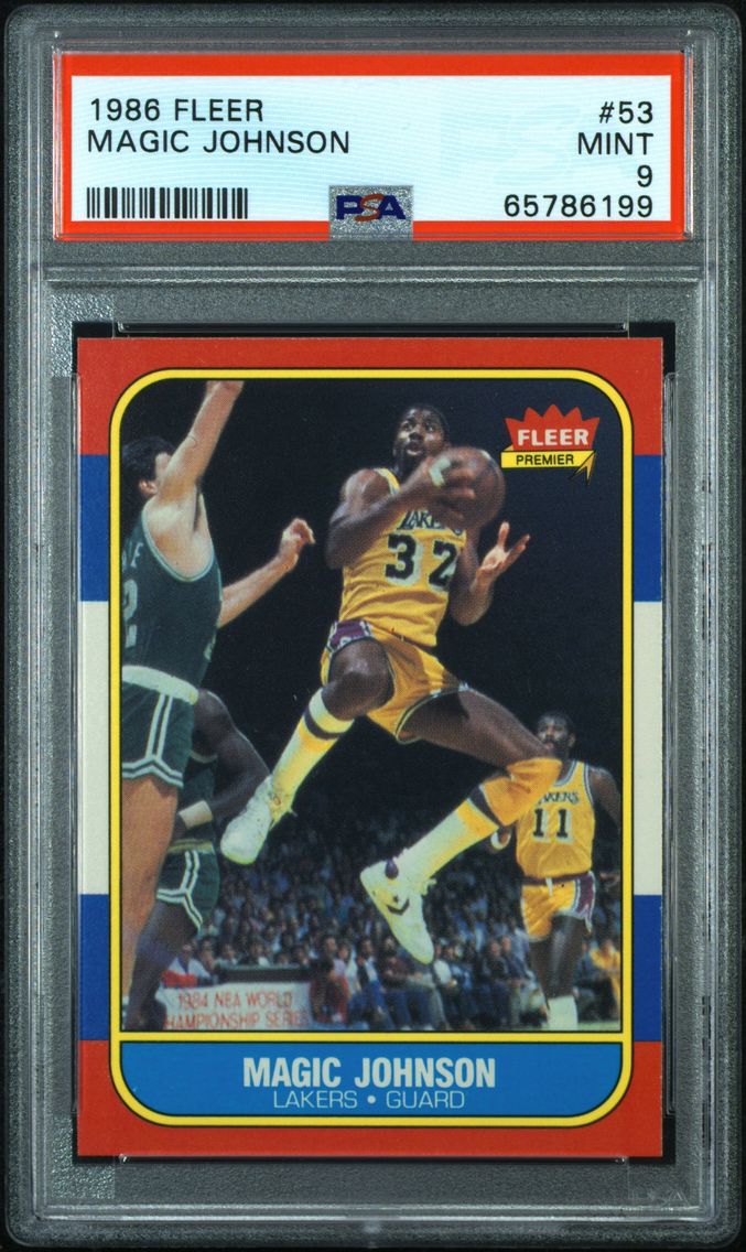 1986 #53 Magic Johnson PSA 9 Fle
