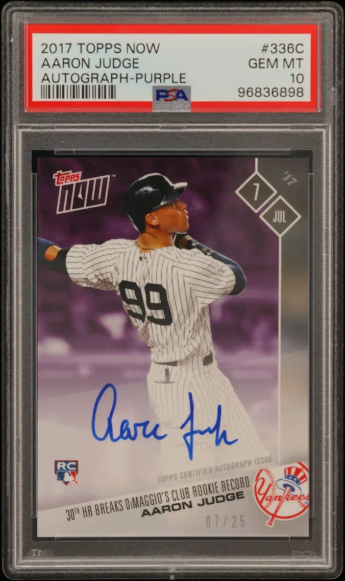 2017 #336C Aaron Judge PSA 10 Topps Now