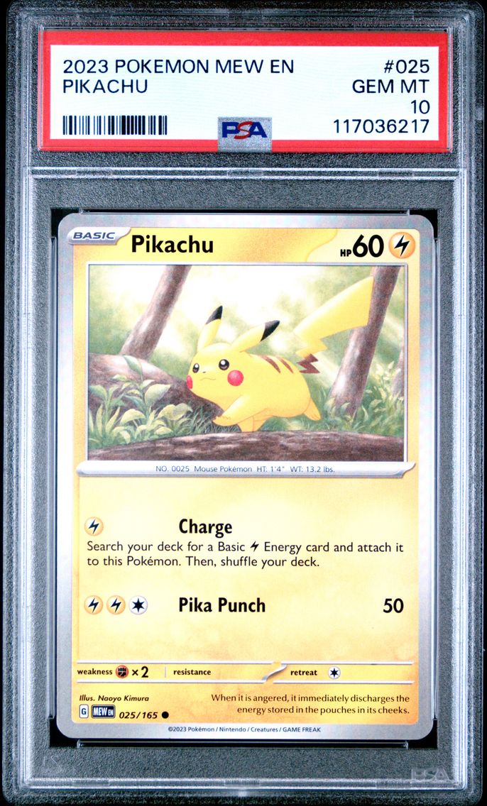 2023 #025 Pikachu PSA 10 Mew EN-151 Pokemon