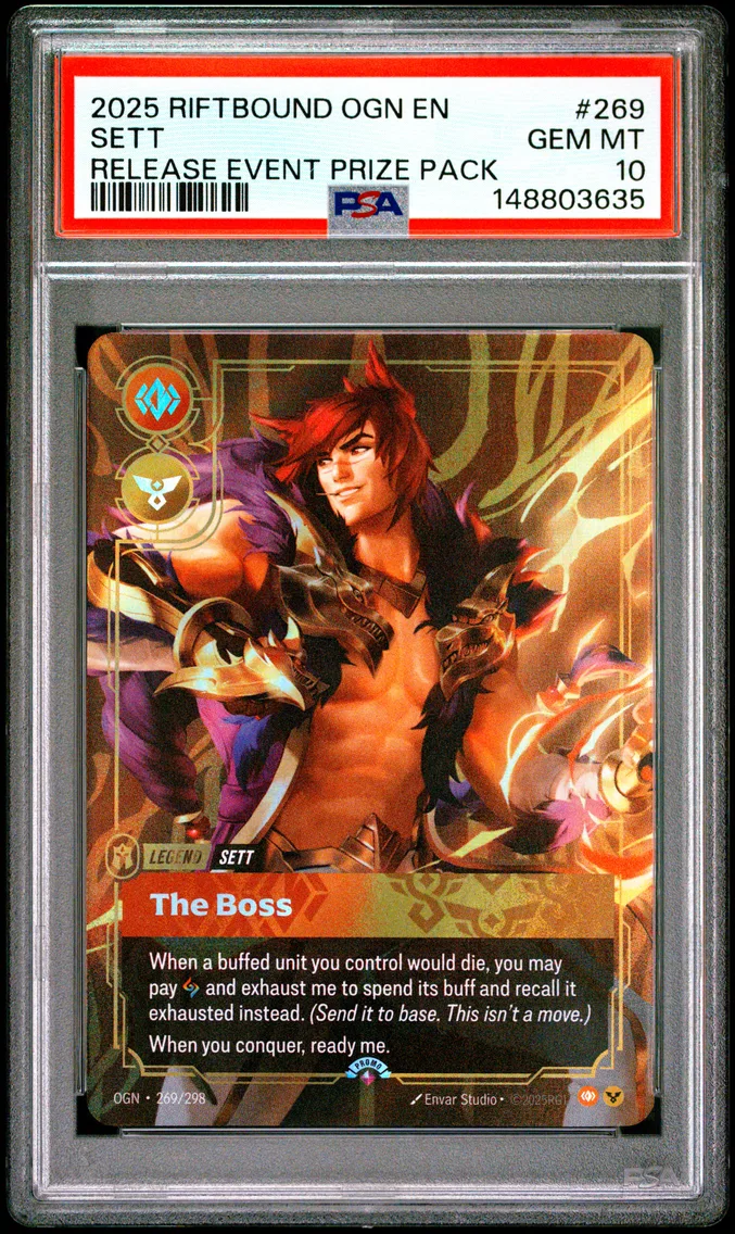 2025 #269 Sett - the Boss PSA 10 Riftbound: League of Legends Ogn-Origins