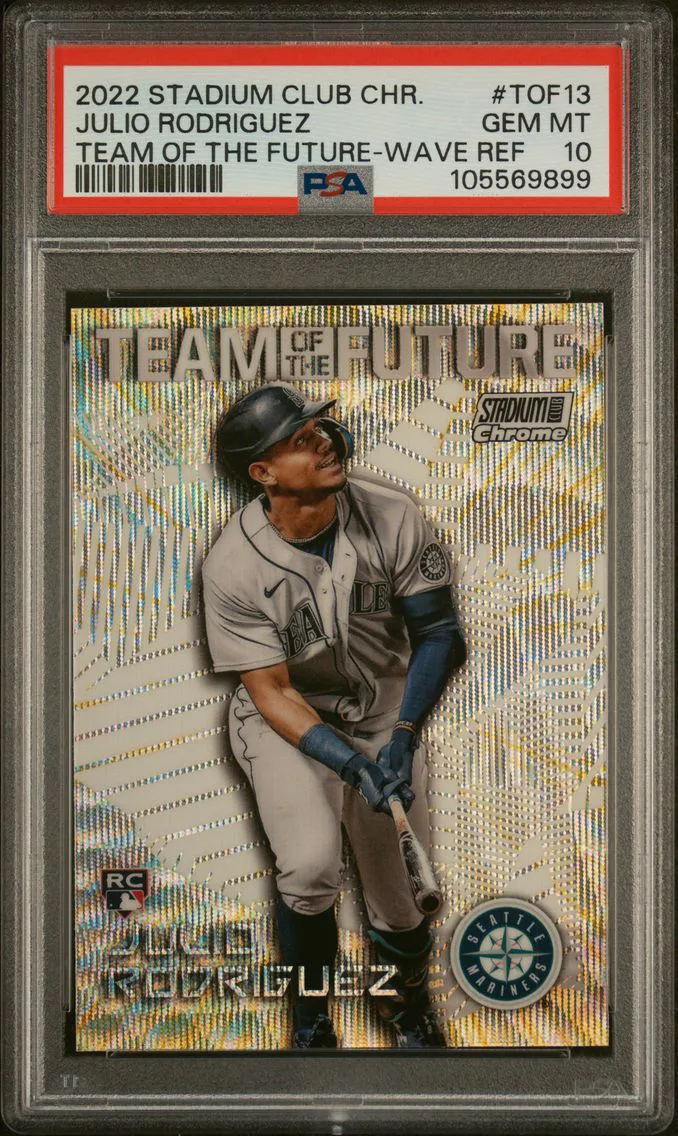 2022 #TOF13 Julio Rodriguez PSA 10 Topps Stadium Club Chrome Team of the Future