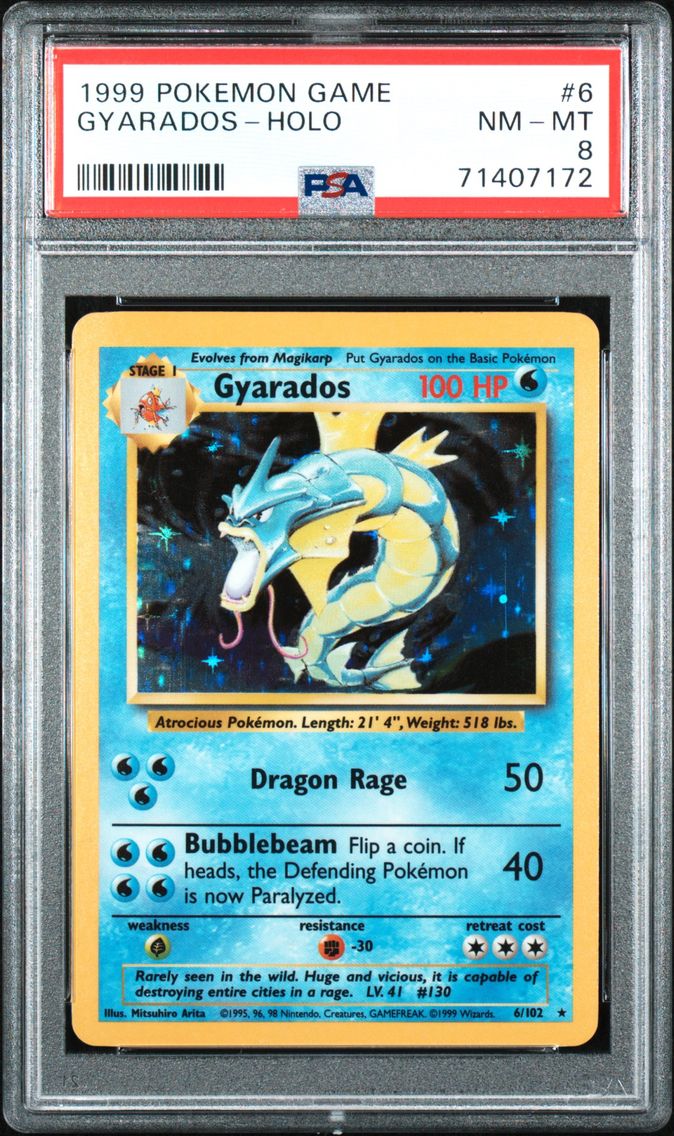 1999 #6 Gyarados-Holo PSA 8 Game