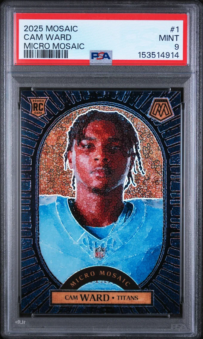 2025 #1 Cam Ward PSA 9 Panini Mosaic Micro Mosaic