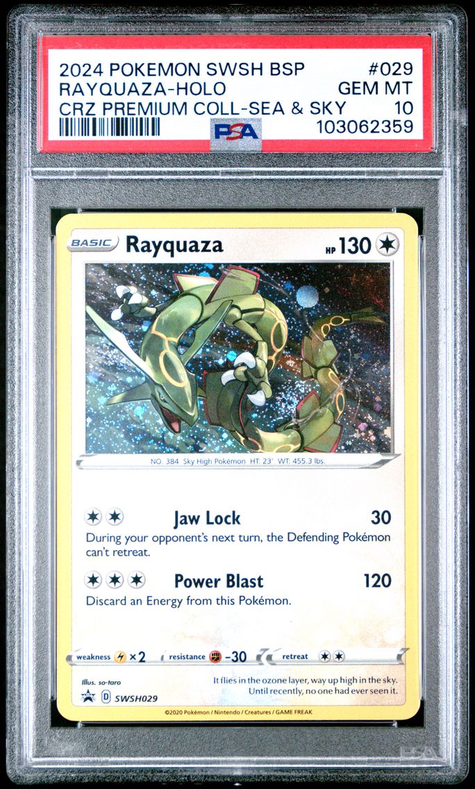 2024 #029 Rayquaza-Holo PSA 10 Swsh Black Star Promo