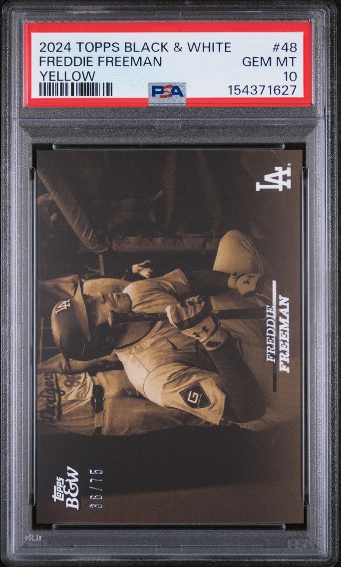 2024 #48 Freddie Freeman PSA 10 Topps Black and White