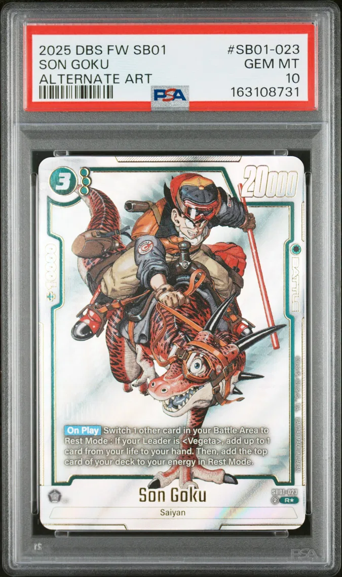 2025 #SB01-023 Son Goku PSA 10 Dragon Ball Super Card Game Fusion World Manga Booster 01