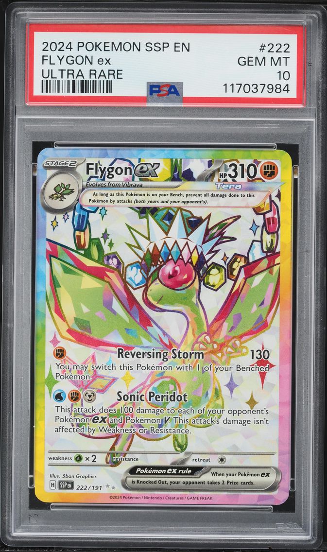 2024 #222 Flygon EX PSA 10 Ssp EN-Surging Sparks Pokemon