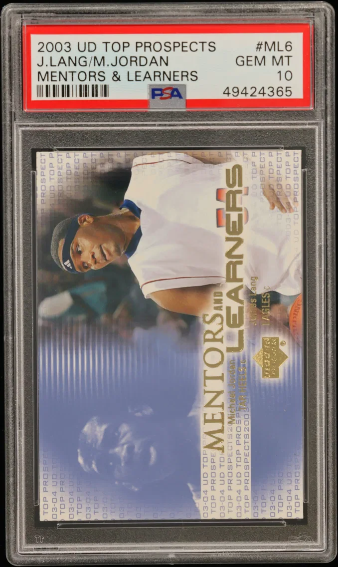 2003 #ML6 J.LANG/M.JORDAN PSA 10 Upper Deck Top Prospects Mentors & Learners