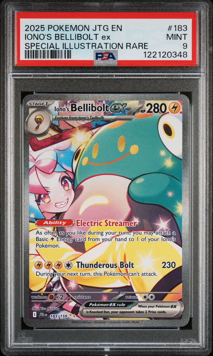 2025 #183 Iono's Bellibolt EX PSA 9 Jtg EN-Journey Together Pokemon