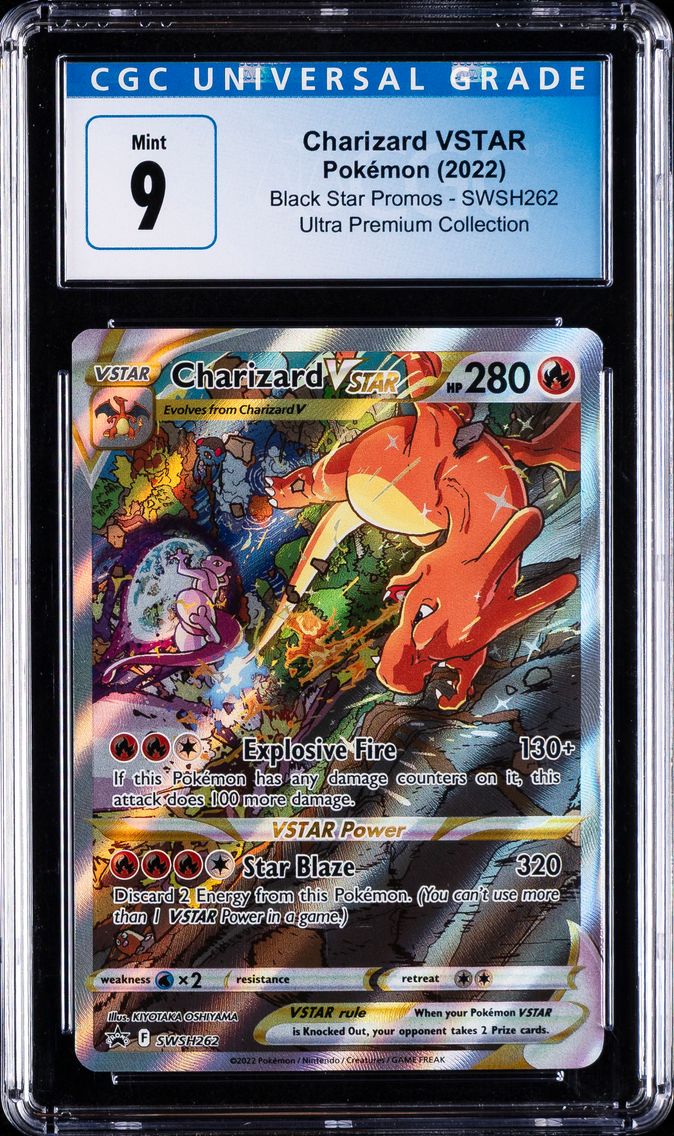 2022 #262 Full Art/Charizard Vstar CGC 9 Swsh Black Star Promo Pokemon
