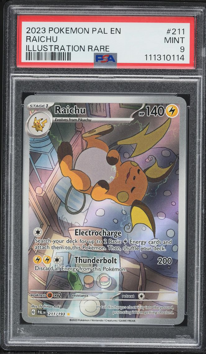 2023 #211 Raichu PSA 9 Pal EN-Paldea Evolved Pokemon