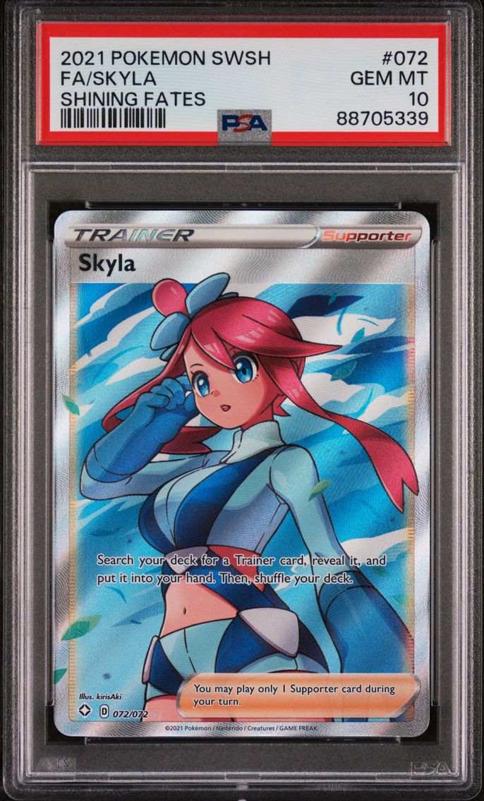 2021 #072 Full Art/Skyla PSA 10 Sword & Shield Shining Fates