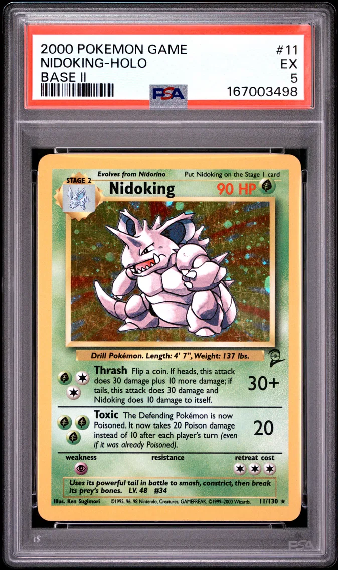 2000 #11 Nidoking-Holo PSA 5 Game Base II