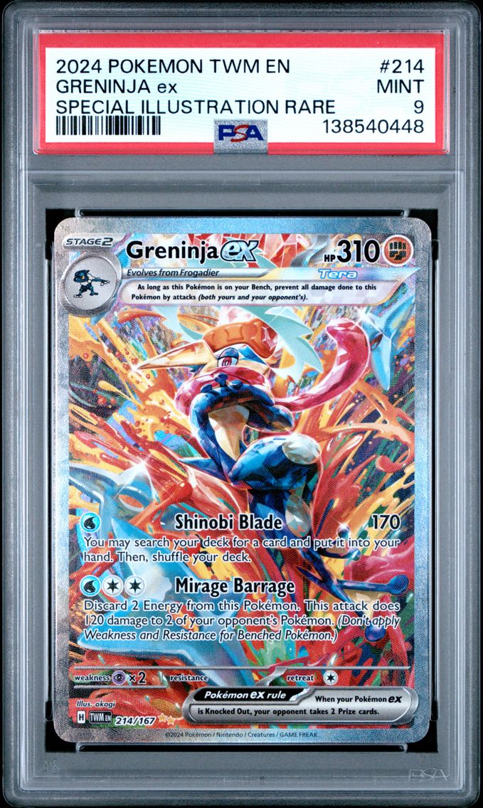 2024 #214 Greninja EX PSA 9 Twm 