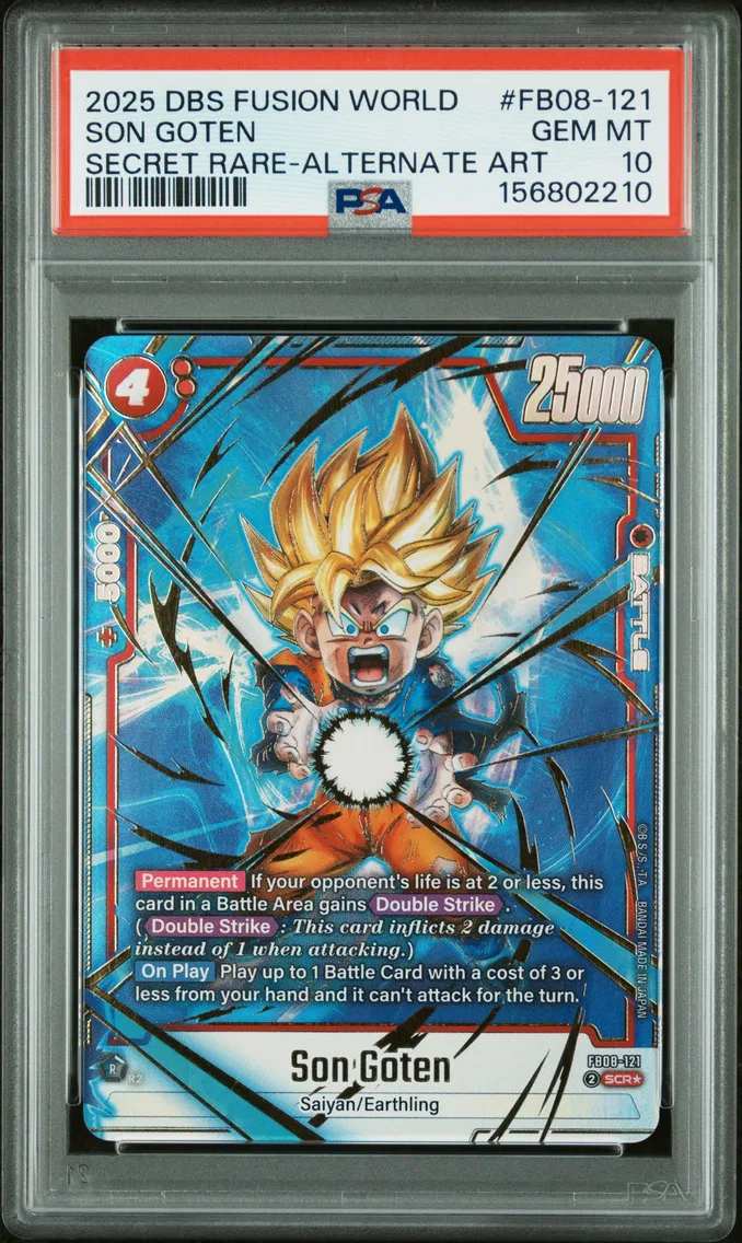 2025 #FB08-121 Son Goten PSA 10 Dragon Ball Super Card Game Fusion World Saiyan's Pride
