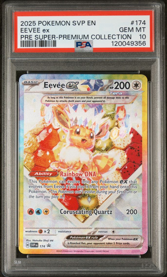 2025 #174 Eevee EX PSA 10 Svp EN-SV Black Star Promo
