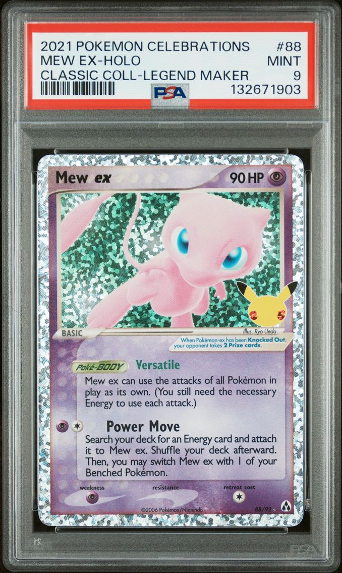 2021 #88 Mew EX-Holo PSA 9 Celebrations Classic Collection