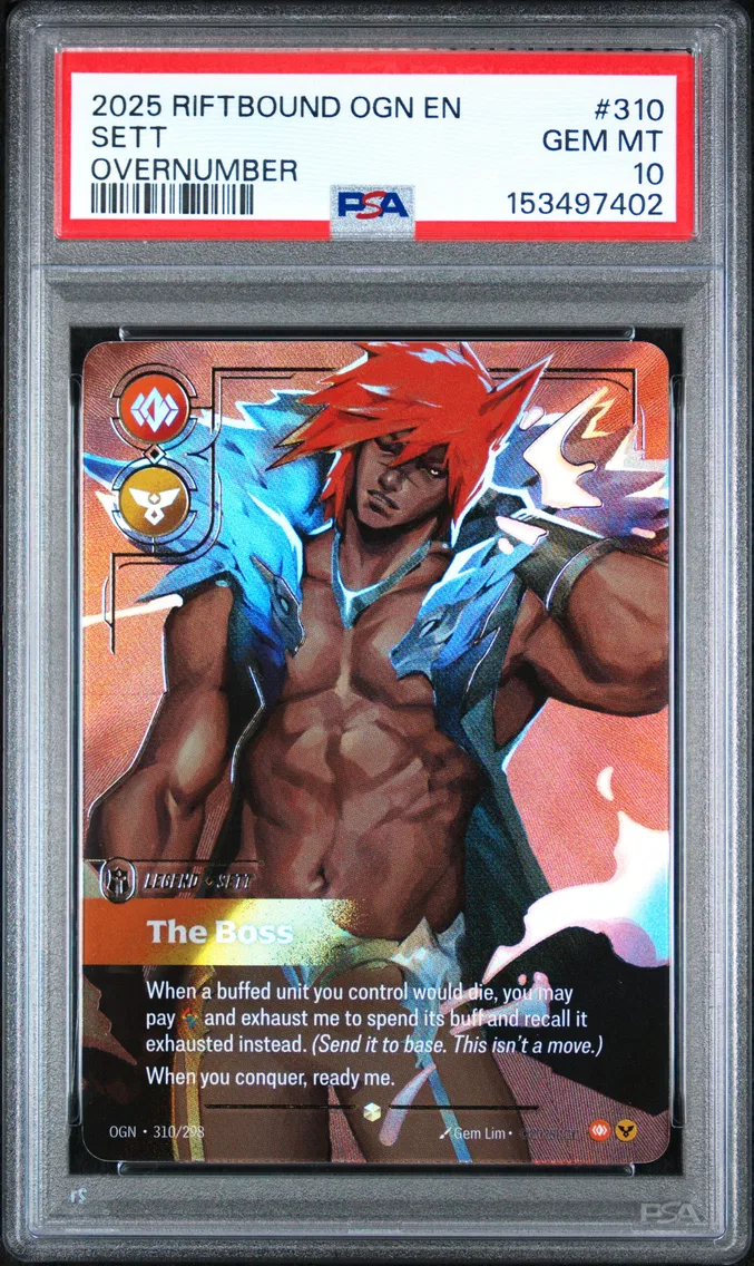 2025 #310 Sett - the Boss PSA 10 Riftbound: League of Legends Ogn-Origins