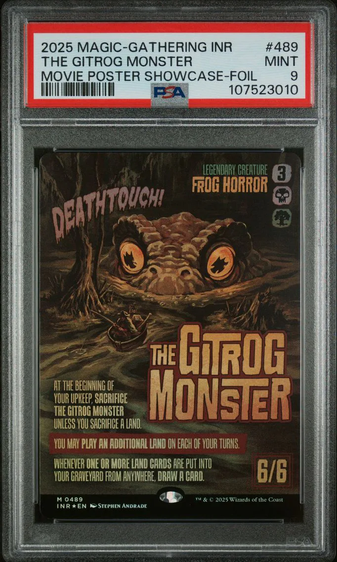 2025 #489 THE GITROG MONSTER PSA 9 MAGIC THE GATHERING INNISTRAD REMASTERED | MOVIE POSTER SHOWCASE-FOIL