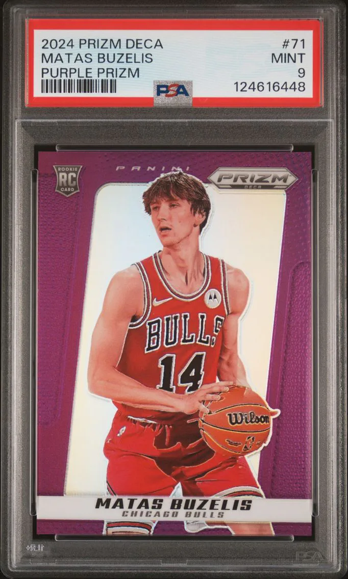 2024 #71 Matas Buzelis PSA 9 Panini Prizm Deca